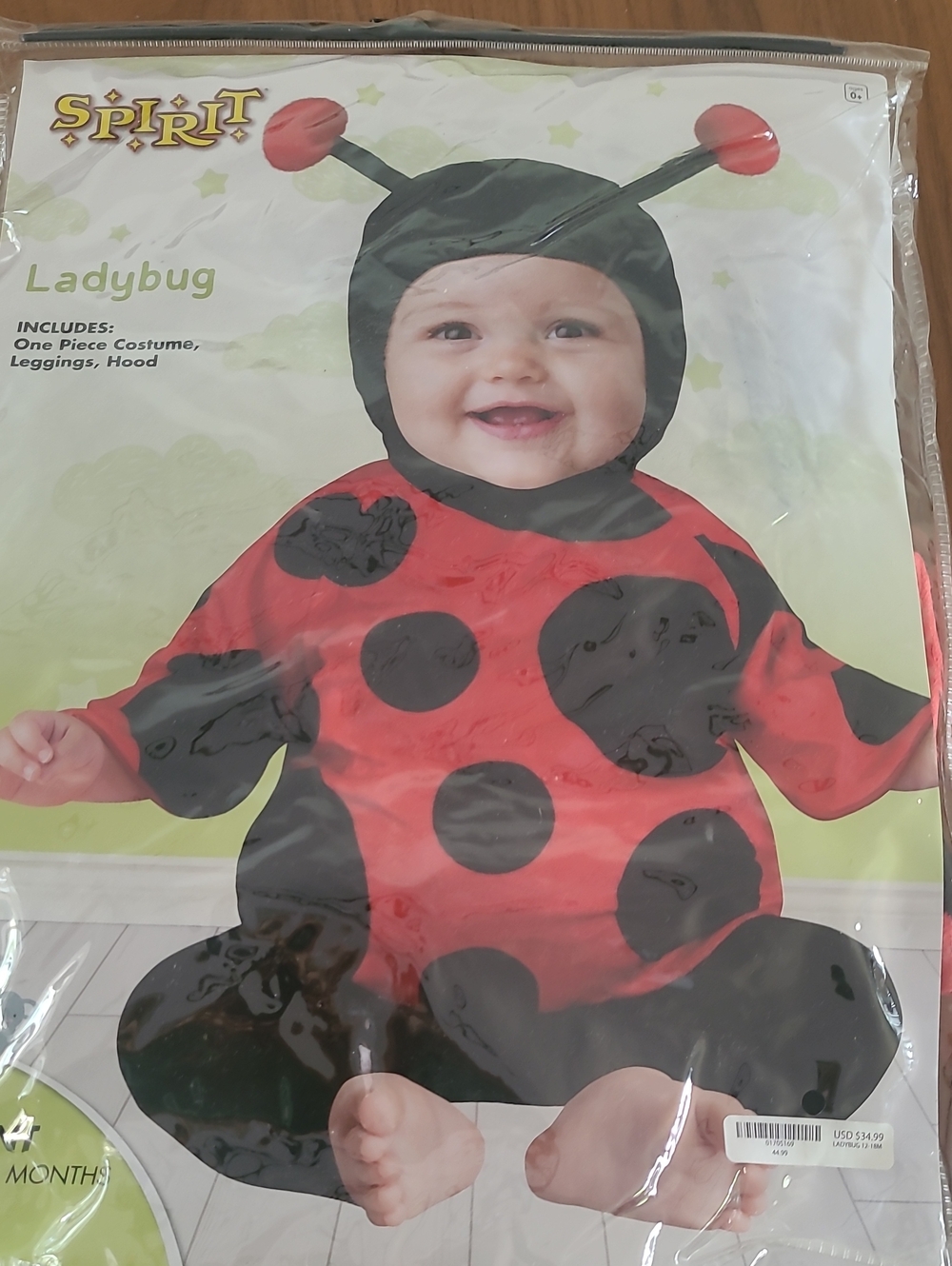 Spirit Baby Ladybug Costume - Red and Black
